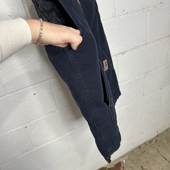 Vintage Carhartt Quilt-Lined Artic Vest “Midnight Blue” V02 - Picture 6 of 10